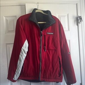 Abercrombie & Fitch Red and Gray Ski Jacket